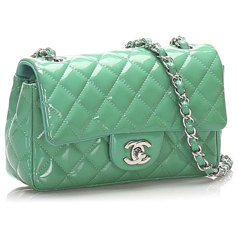 chanel patent mint green|Chanel new handbags.